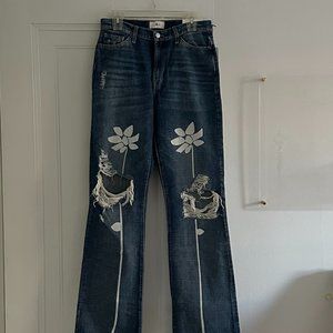 NWT - 7 for all mankind easy boot jeans in tea party floral size 29